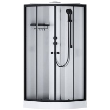 Душова кабіна AM.PM X-Joy W94C-401-090BT 90x90 см, профіль чорний матовий, скло прозоре
