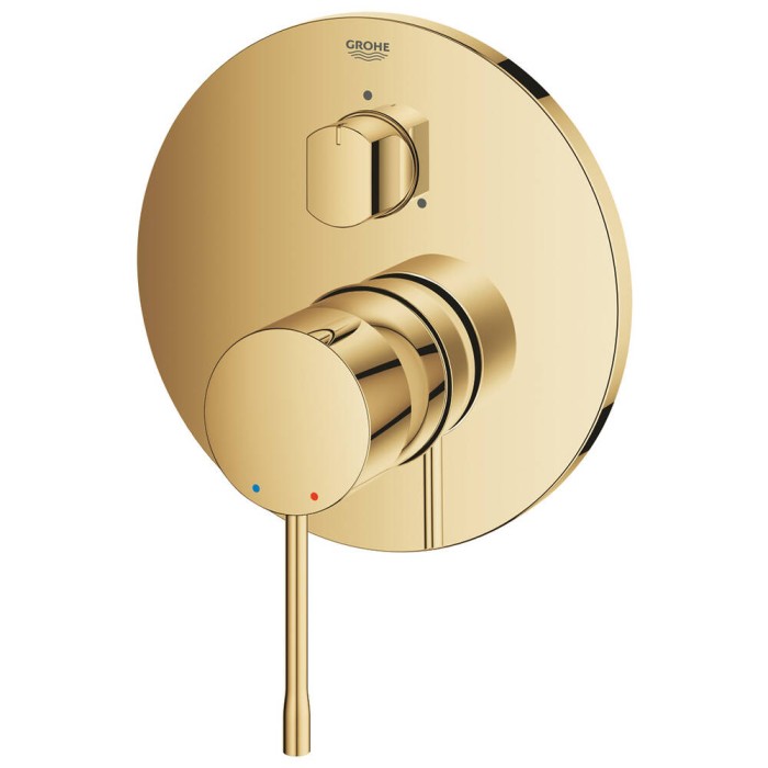 Змішувач прихованого монтажу для ванни/душу Grohe Essence 24092GL1 на 3 виходи, золото Змішувач прихованого монтажу для ванни/душу Grohe Essence 24092GL1 на 3 виходи, золото