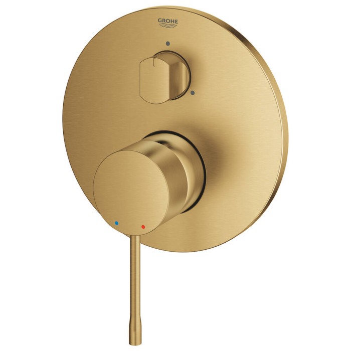 Змішувач прихованого монтажу для ванни/душу Grohe Essence 24092GN1 на 3 виходи, брашоване золото