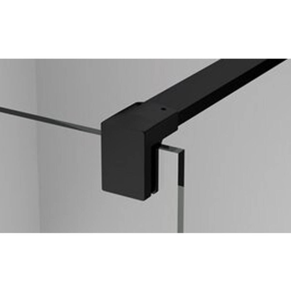 Душова стінка Ronal Easy BlackLine Walk-in STR4P1000607 100х200 см профіль чорний матовий, скло прозоре