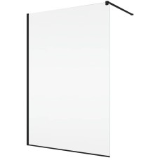 Душова стінка Ronal Easy BlackLine Walk-in STR4P1000607 100х200 см профіль чорний матовий, скло прозоре