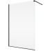 Душова стінка Ronal Easy BlackLine Walk-in STR4P1000607 100х200 см профіль чорний матовий, скло прозоре