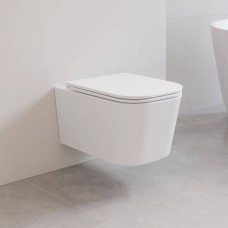 Унітаз підвісний Devit Fly 3050120 безобідковий з кришкою soft-close, білий глянець