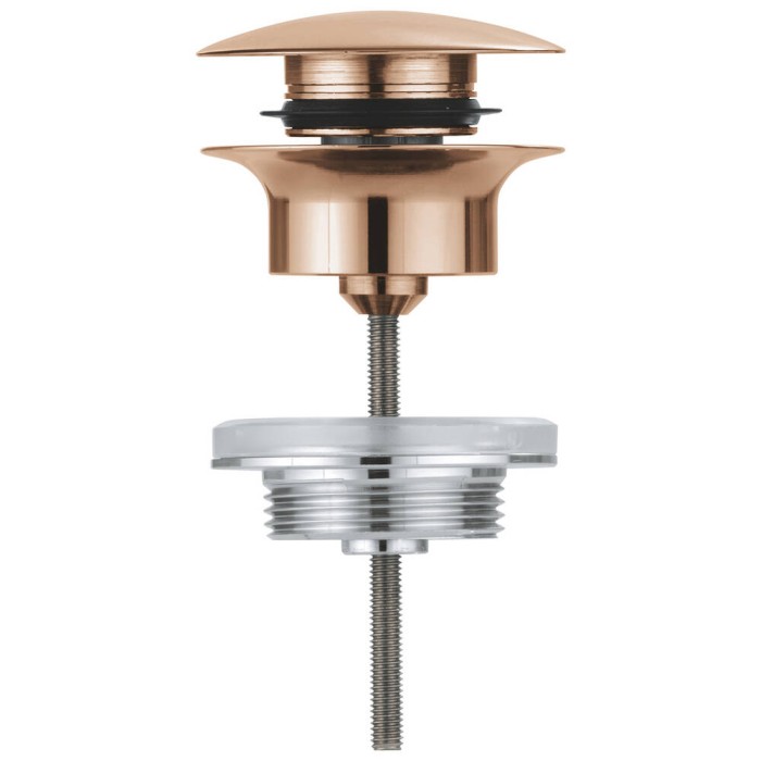 Донний клапан для раковини Grohe 65807DL0 клік-клак, теплий захід сонця (брашоване рожеве золото)