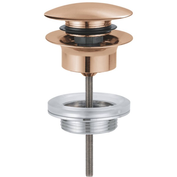 Донний клапан для раковини Grohe 65807DL0 клік-клак, теплий захід сонця (брашоване рожеве золото)