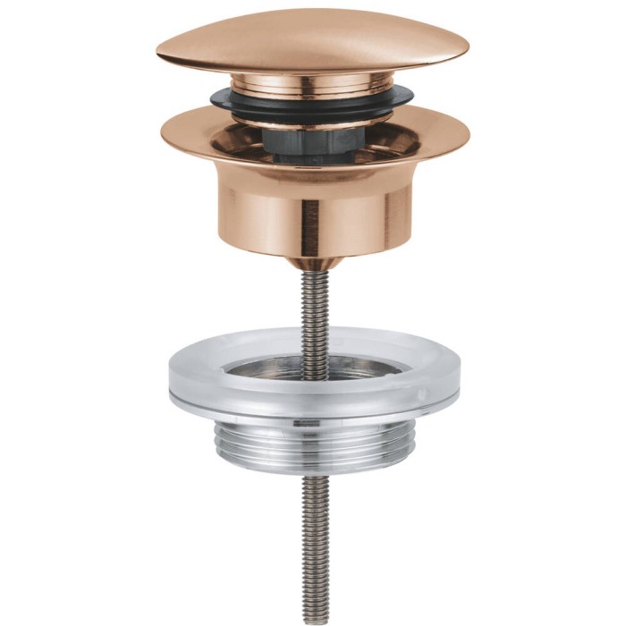 Донний клапан для раковини Grohe 65807DL0 клік-клак, теплий захід сонця (брашоване рожеве золото)