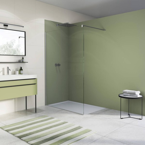 Душова стінка Ronal Easy Walk-in STR4P1005007 100х200 см профіль алюм-хром, скло прозоре
