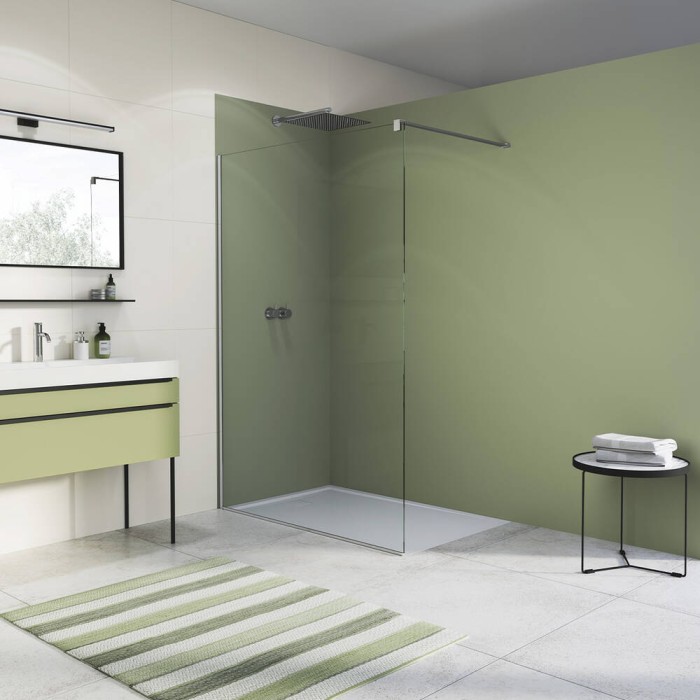 Душова стінка Ronal Easy Walk-in STR4P1005007 100х200 см профіль алюм-хром, скло прозоре