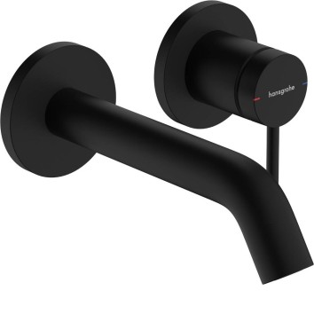 Зовнішня частина змішувача для раковини зі стіни EcoSmart 16,5 cm Tecturis S Hansgrohe 73350670 чорний матовий