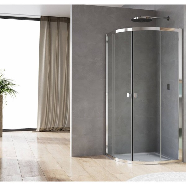 Душова кабіна Ronal Arelia D20SR550904007 900x900мм без піддону, скло прозоре, профіль срібний полірований