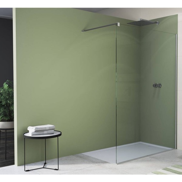 Душова стінка Ronal Easy Walk-in STR4P1205007 120х200 см профіль алюм.хром/скло прозоре