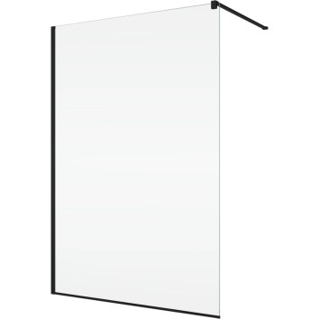 Душова стінка Ronal Easy Walk-in BlackLine STR4P1200607 120х200 см профіль чорний/скло прозоре