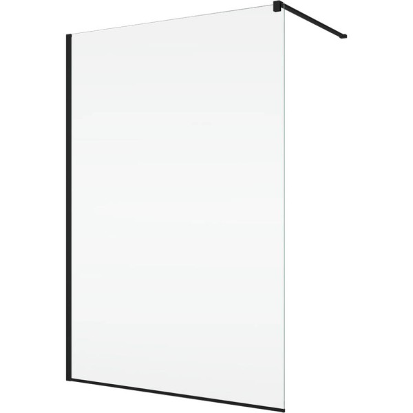 Душова стінка Ronal Easy Walk-in BlackLine STR4P1200607 120х200 см профіль чорний/скло прозоре