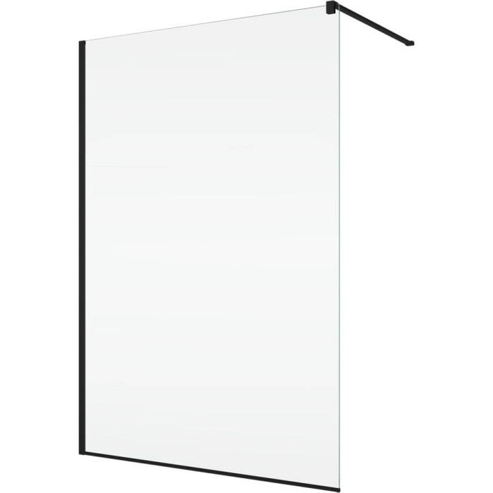 Душова стінка Ronal Easy Walk-in BlackLine STR4P1200607 120х200 см профіль чорний/скло прозоре