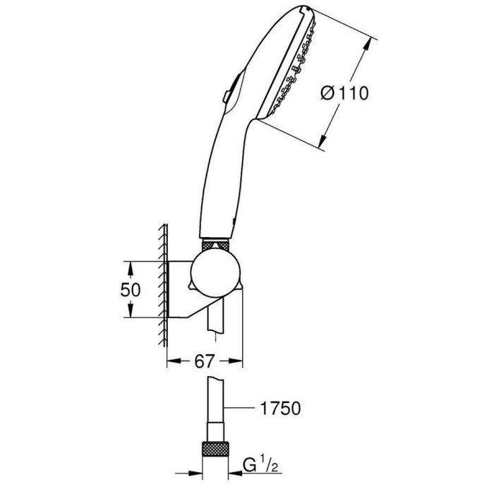 Душовий набір Grohe Tempesta 27601003 2 режими струменю