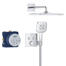 Душова система прихованого монтажу Grohe Grohtherm SmartControl 34865000 з термостатом, на 2 виходи, хром