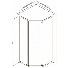 Душова кабіна AM.PM Gem W90UG-405-090MT 900х900 без піддону