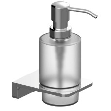 Дозатор для рідкого мила Devit Do It 4030150C з матового скла з тримачем, хром