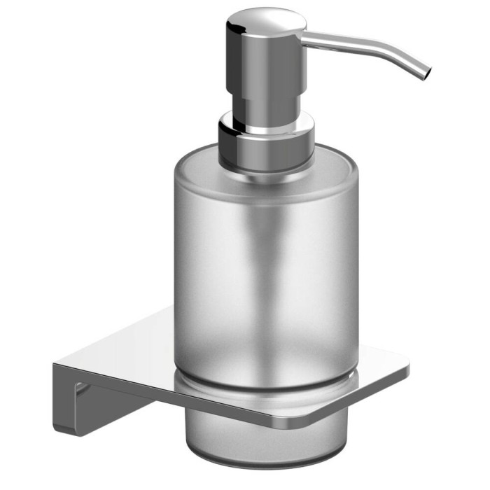Дозатор для рідкого мила Devit Do It 4030150C з матового скла з тримачем, хром