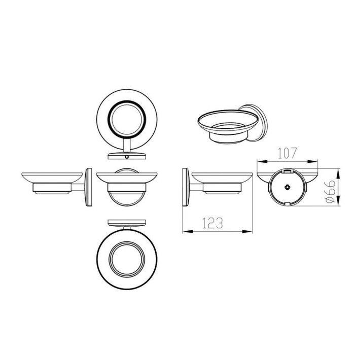 Мильниця Devit Style 1730150 з тримачем, хром