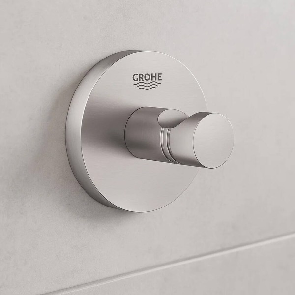 Гачок Grohe Essentials 40364DC1 одинарний суперсталь