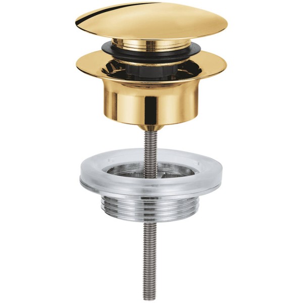 Донний клапан для раковини Grohe 65807GL0 клік-клак, золото