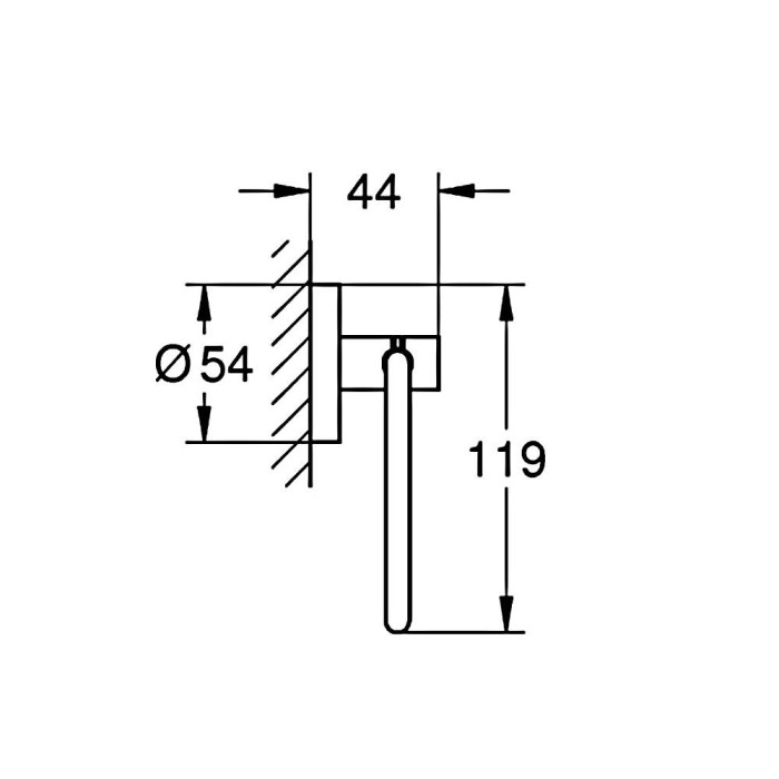 Тримач для туалетного паперу Grohe Essentials 40689DC1 без кришки, суперсталь