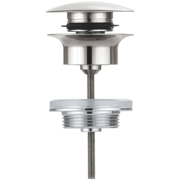Донний клапан для раковини Grohe 65807DC0 клік-клак, суперсталь