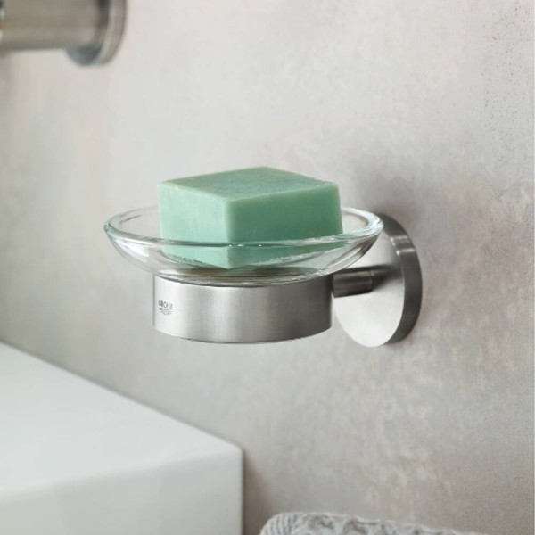 Тримач для склянки чи мильниці Grohe Essentials 40369DC1 суперсталь
