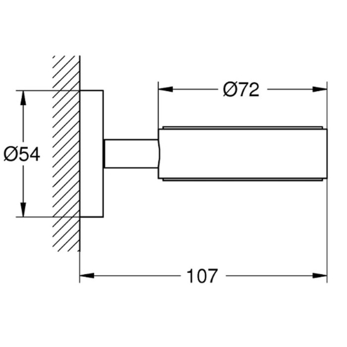 Тримач для склянки чи мильниці Grohe Essentials 40369DC1 суперсталь