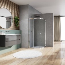 Душова кабіна Ronal Arelia D20SR551004007 1000x1000мм без піддону, скло прозоре, профіль срібний полір.