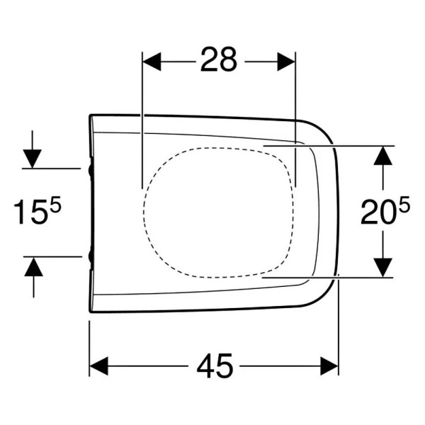 Кришка для унітаза Geberit iCon Square 500.837.01.1 Soft-close, quick-fix