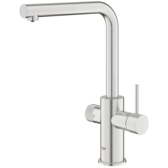 Змішувач для кухні Grohe Blue Pure Minta 30590DC0 для подачі технічної і фільтрованої води, суперсталь Змішувач для кухні Grohe Blue Pure Minta 30590DC0 для подачі технічної і фільтрованої води, суперсталь