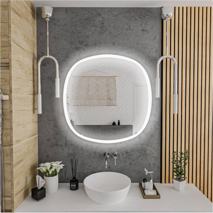 Дзеркало Devit Ovale 4407070 700х700 мм з тачсенсором, LED підсвічуванням та підігрівом