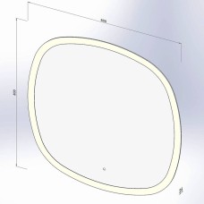 Дзеркало Devit Ovale 4408080 800х800 мм з тачсенсором, LED підсвічуванням та підігрівом