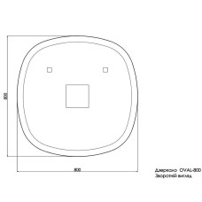 Дзеркало Devit Ovale 4408080 800х800 мм з тачсенсором, LED підсвічуванням та підігрівом