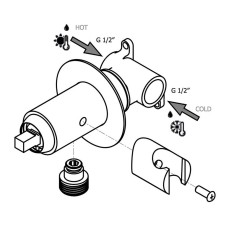 Гігієнічний душ Paffoni Tweet Round Mix Tondo ZDUP110RMSP зі змішувачем, колір - brushed copper