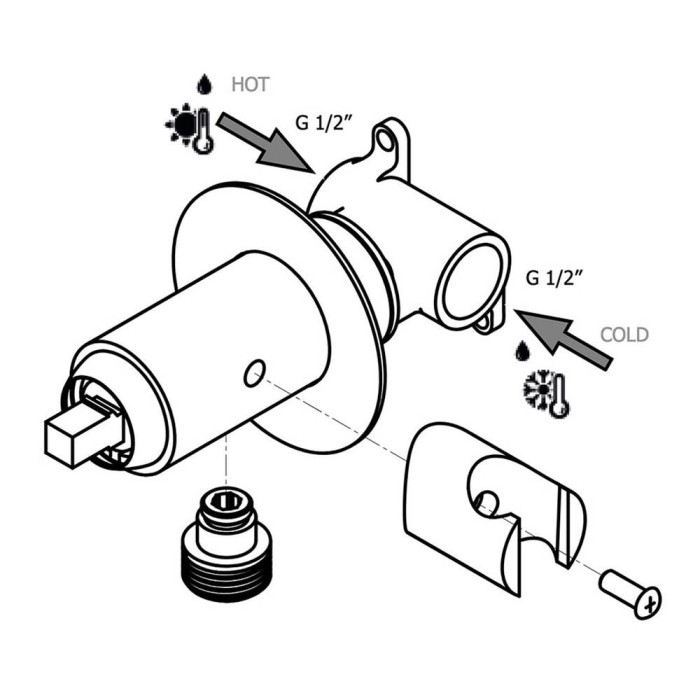 Гігієнічний душ Paffoni Tweet Round Mix Tondo ZDUP110RMSP зі змішувачем, колір - brushed copper