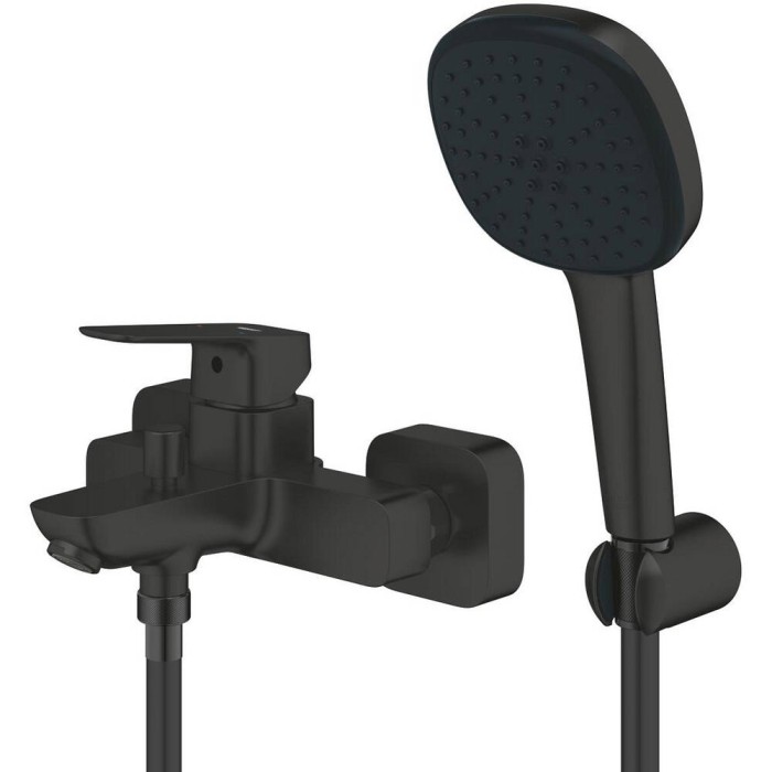 Змішувач для ванни Grohe Cubeo 1018142430 з душовим набором, чорний матовий Змішувач для ванни Grohe Cubeo 1018142430 з душовим набором, чорний матовий