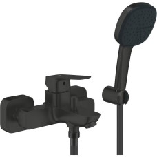 Змішувач для ванни Grohe Cubeo 1018142430 з душовим набором, чорний матовий