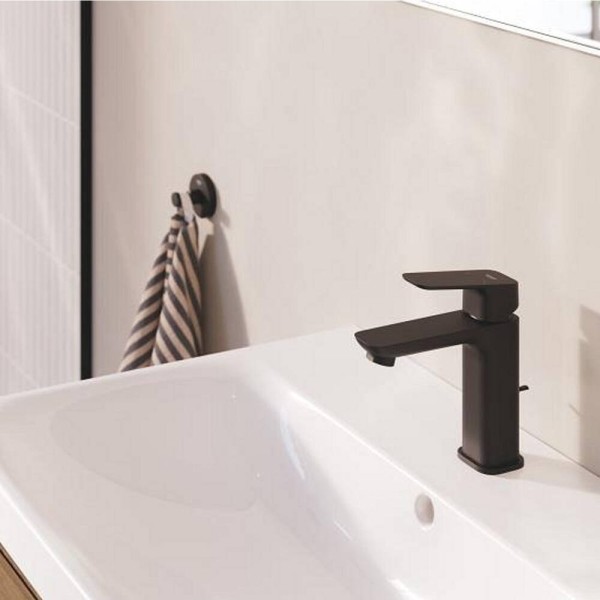 Змішувач для раковини Grohe Cubeo 1017572430 M-розмір, чорний матовий