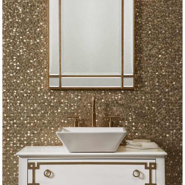 Мозаїка Mozaico De Lux V-Mos VHX-313 Metal Gold 30х30 см