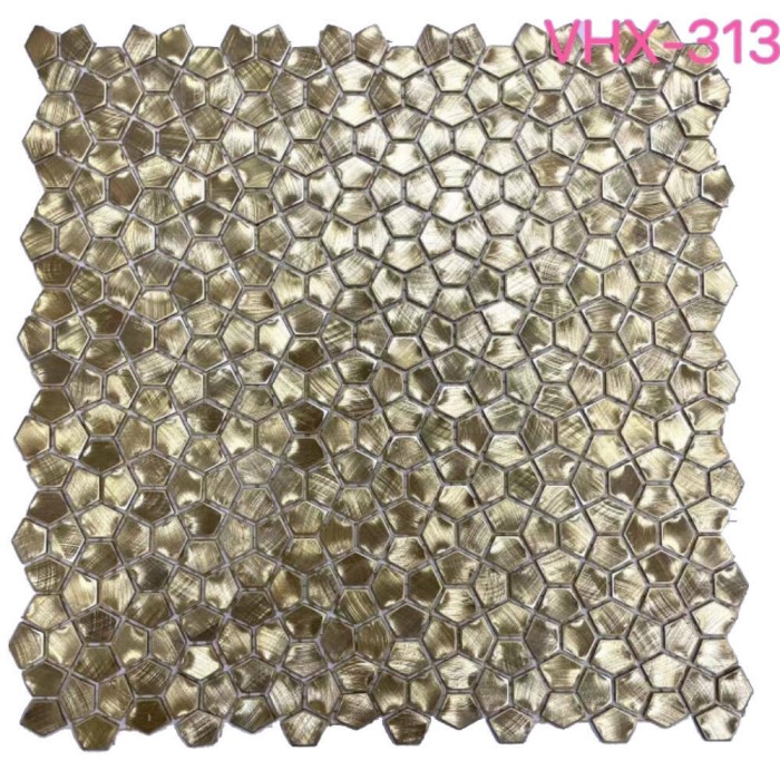 Мозаїка Mozaico De Lux V-Mos VHX-313 Metal Gold 30х30 см