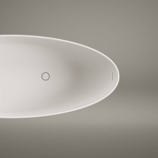 Ванна зі штучного каменю Silkstone PAA Bella Ovo VABELLOS/00 170х80 см з інтегрованим сифоном, білий матовий
