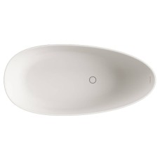 Ванна зі штучного каменю Silkstone PAA Bella Ovo VABELLOS/00 170х80 см з інтегрованим сифоном, білий матовий
