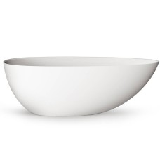 Ванна зі штучного каменю Silkstone PAA Bella Ovo VABELLOS/00 170х80 см з інтегрованим сифоном, білий матовий