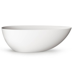 Ванна зі штучного каменю Silkstone PAA Bella Ovo VABELLOS/00 170х80 см з інтегрованим сифоном, білий матовий
