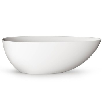Ванна зі штучного каменю Silkstone PAA Bella Ovo VABELLOS/00 170х80 см з інтегрованим сифоном, білий матовий