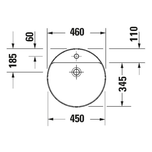 Раковина Duravit Vitrium 2662463271 46 см білий матовий