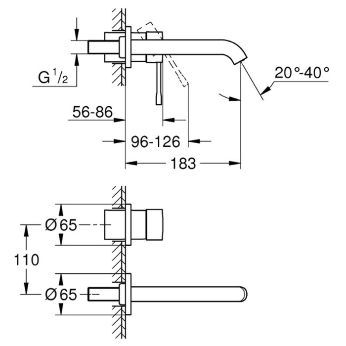 Змішувач прихованого монтажу для раковини Grohe Essence New 29192DC1 суперсталь Змішувач прихованого монтажу для раковини Grohe Essence New 29192DC1 суперсталь